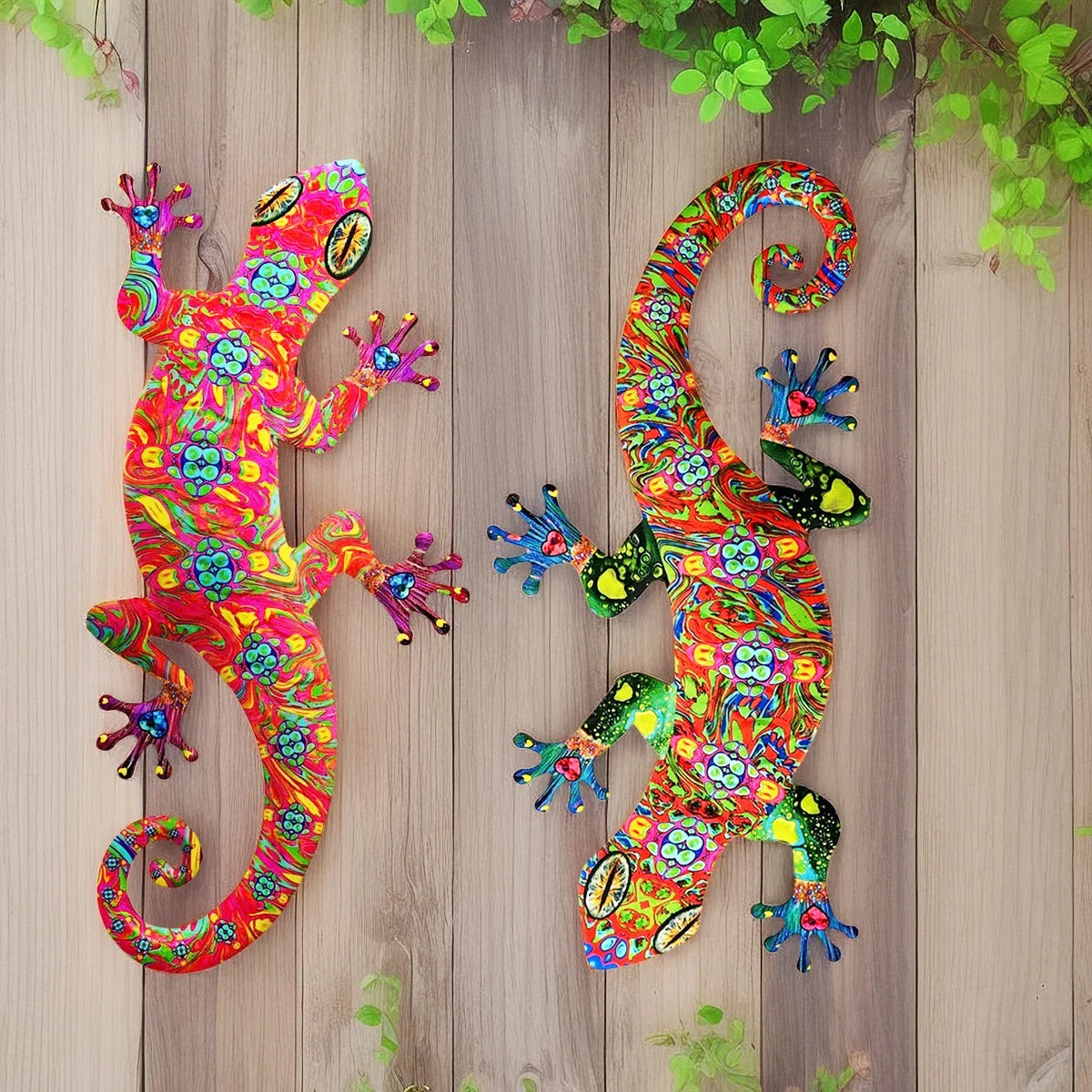 Nordspur | Geckoura Vibrant Painted Gecko Wall Sculpture