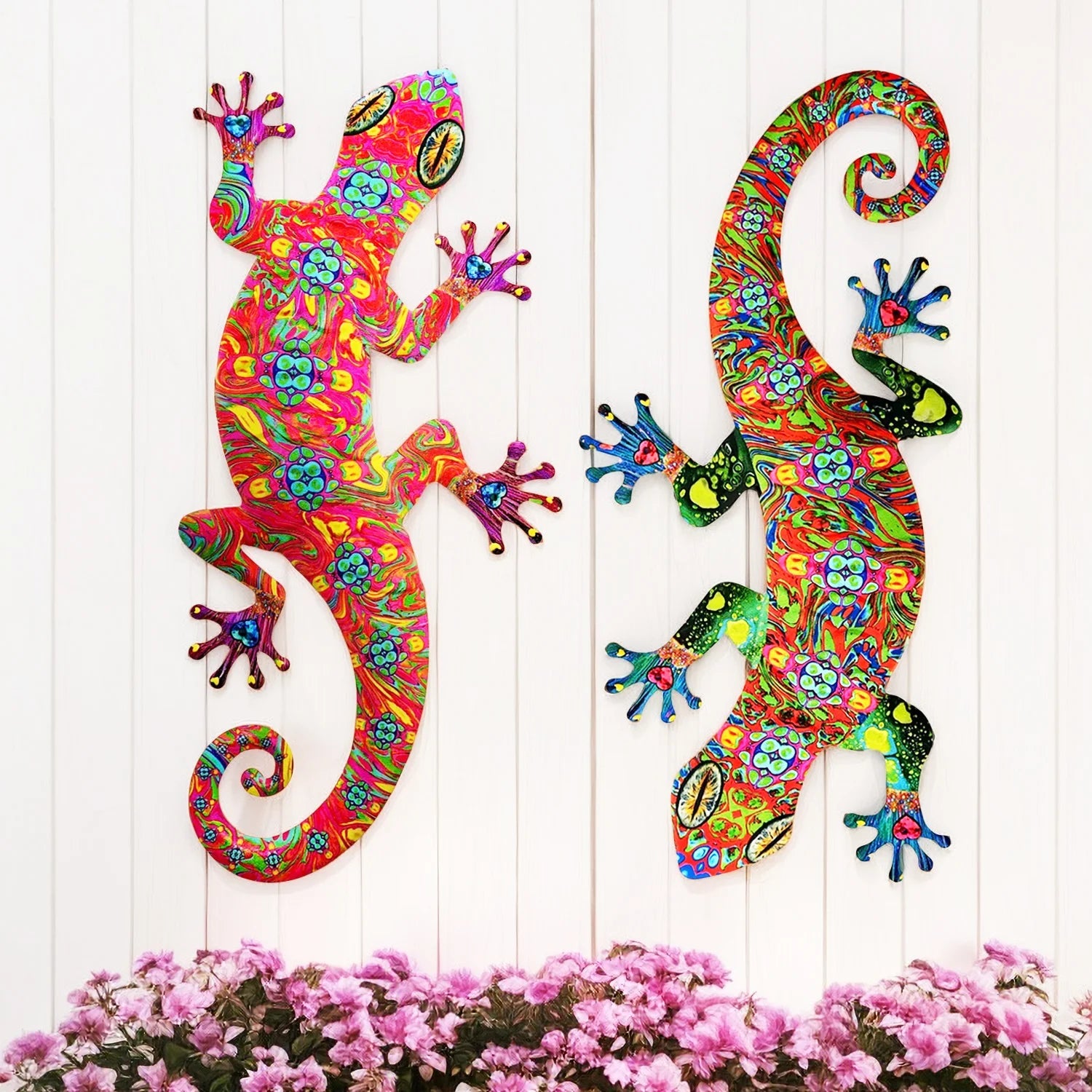 Nordspur | Geckoura Vibrant Painted Gecko Wall Sculpture