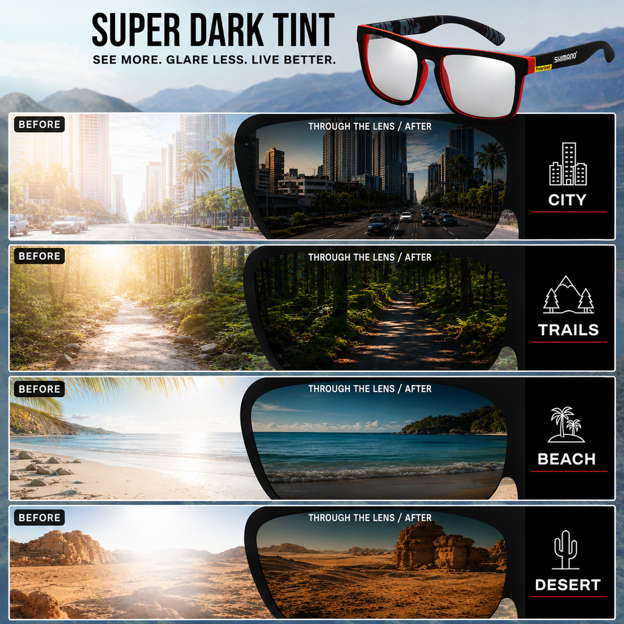 Nordspur | Glarex Polarised Wraparound Outdoor Sunglasses