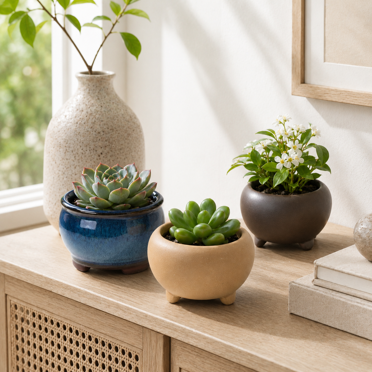 Nordspur | Glazwyn Round Glazed Indoor Planter Pot