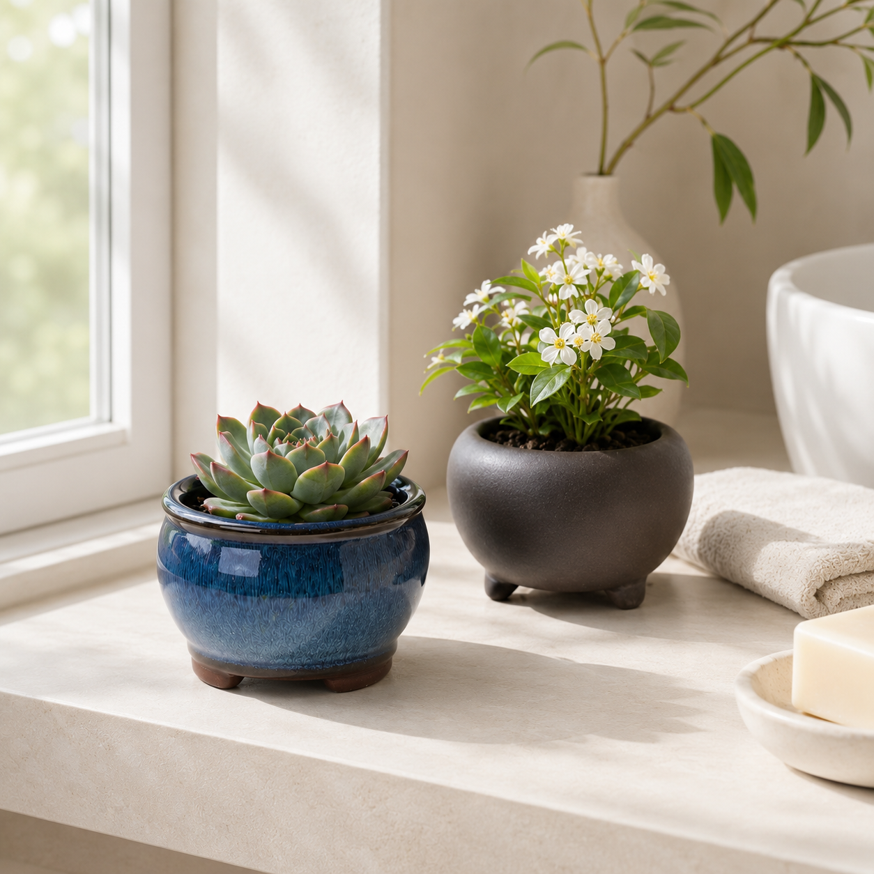 Nordspur | Glazwyn Round Glazed Indoor Planter Pot