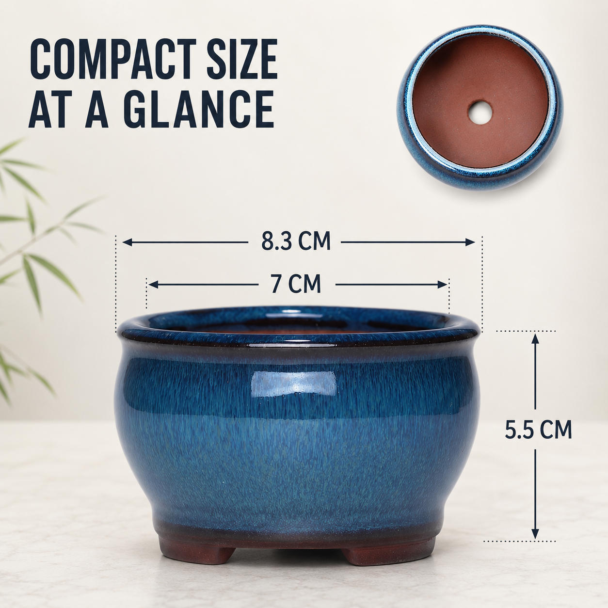 Nordspur | Glazwyn Round Glazed Indoor Planter Pot