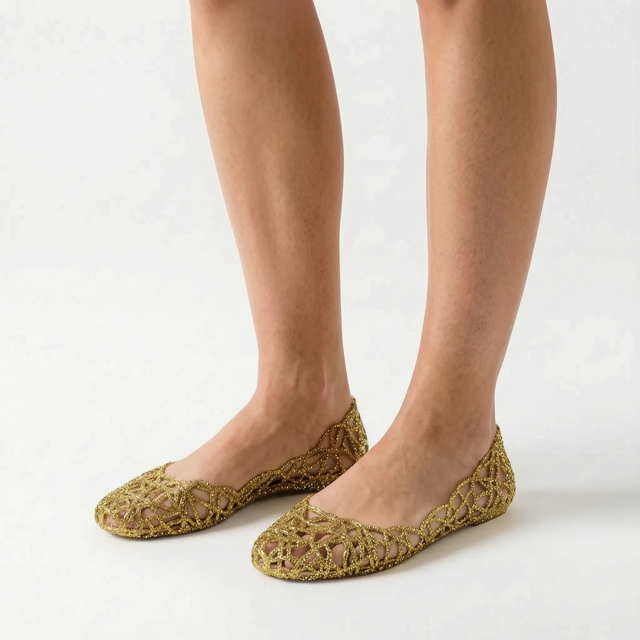 Nordspur | GlimmerSlip Flat Jelly Sandals For Women