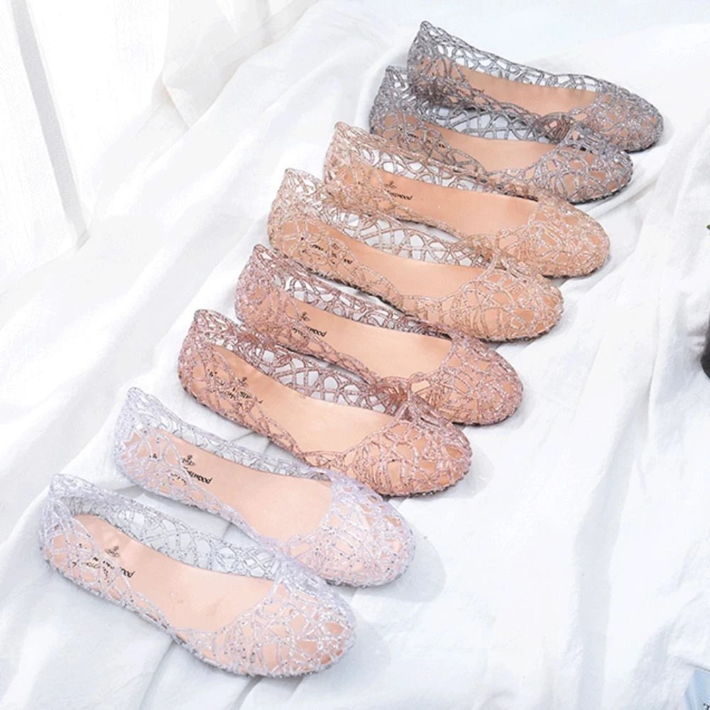 Nordspur | GlimmerSlip Flat Jelly Sandals For Women