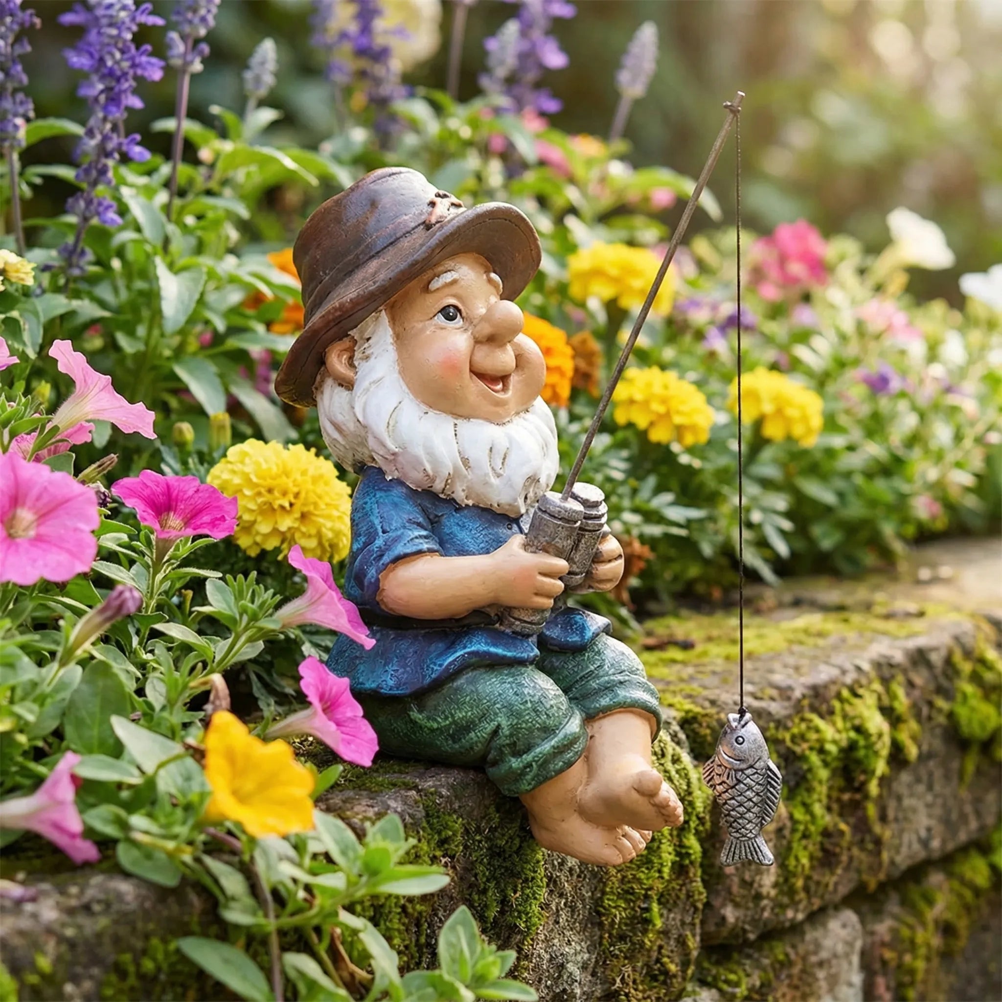 Nordspur | Gnombler Seated Fishing Gnome Garden Statue