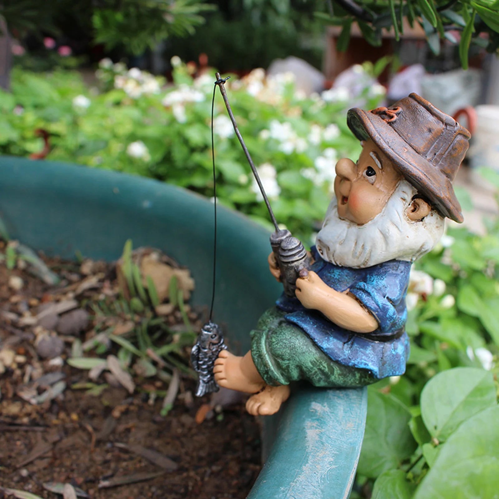 Nordspur | Gnombler Seated Fishing Gnome Garden Statue