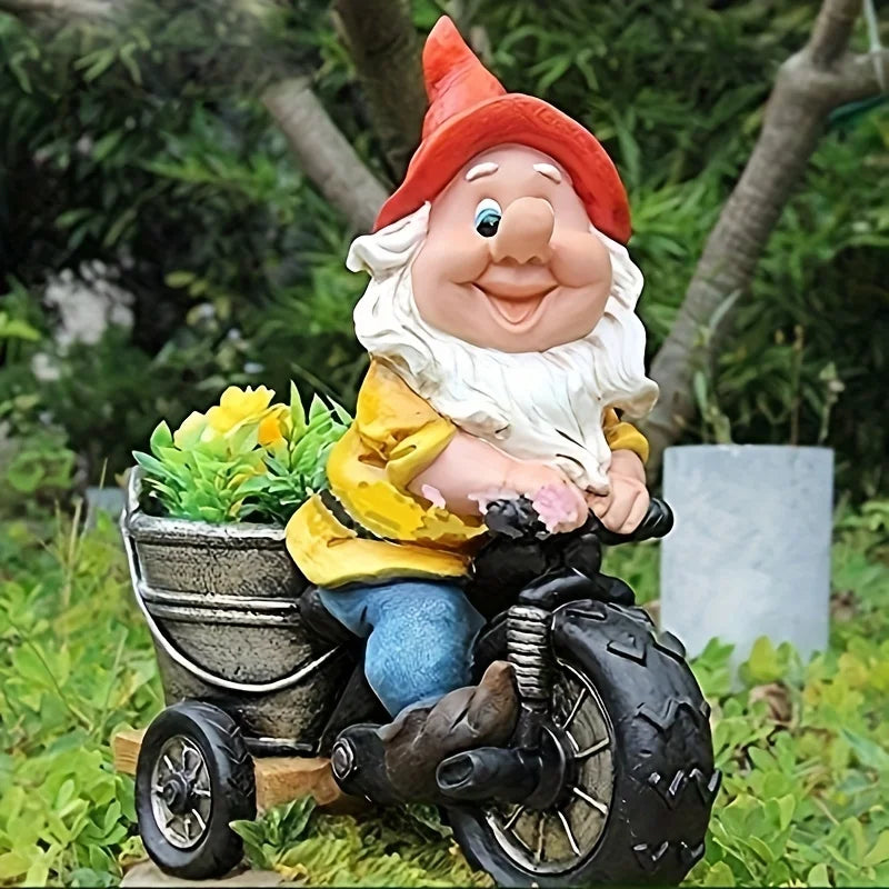 Nordspur | Gnomecycle Gnome Tricycle Outdoor Garden Statue