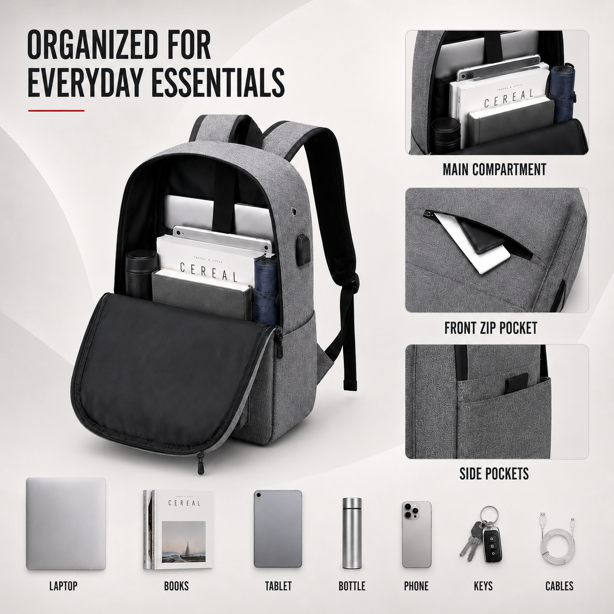 Nordspur | Greyven Large Capacity Minimalist Backpack