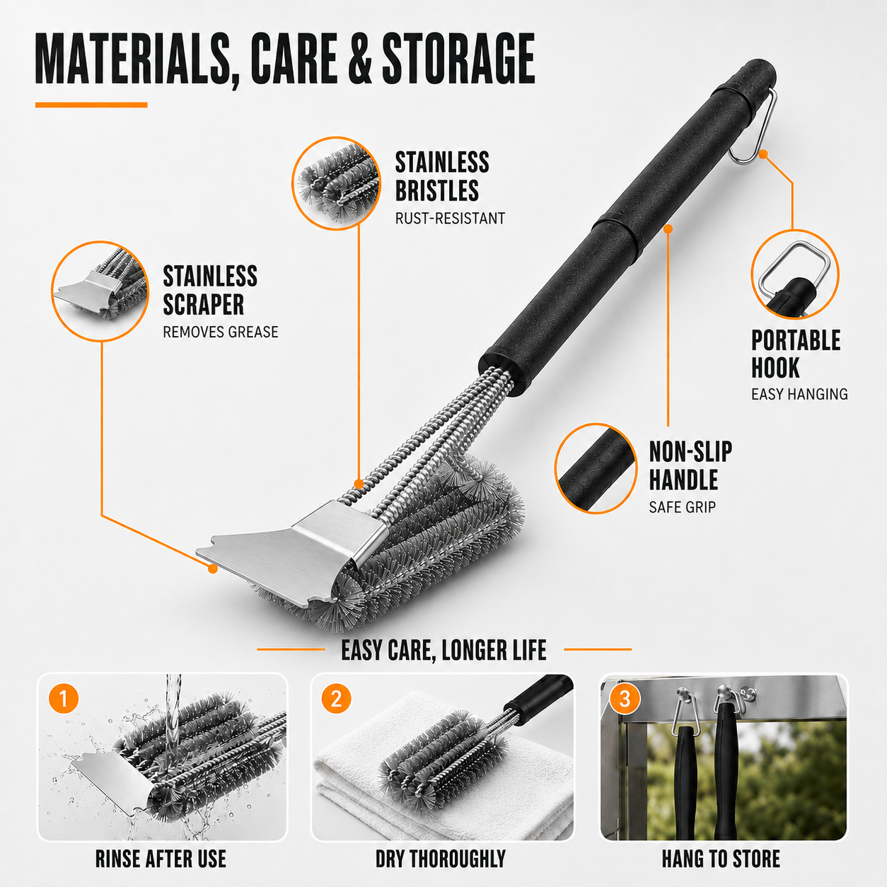 Nordspur | Grilloq Outdoor Barbecue Cleaning Brush