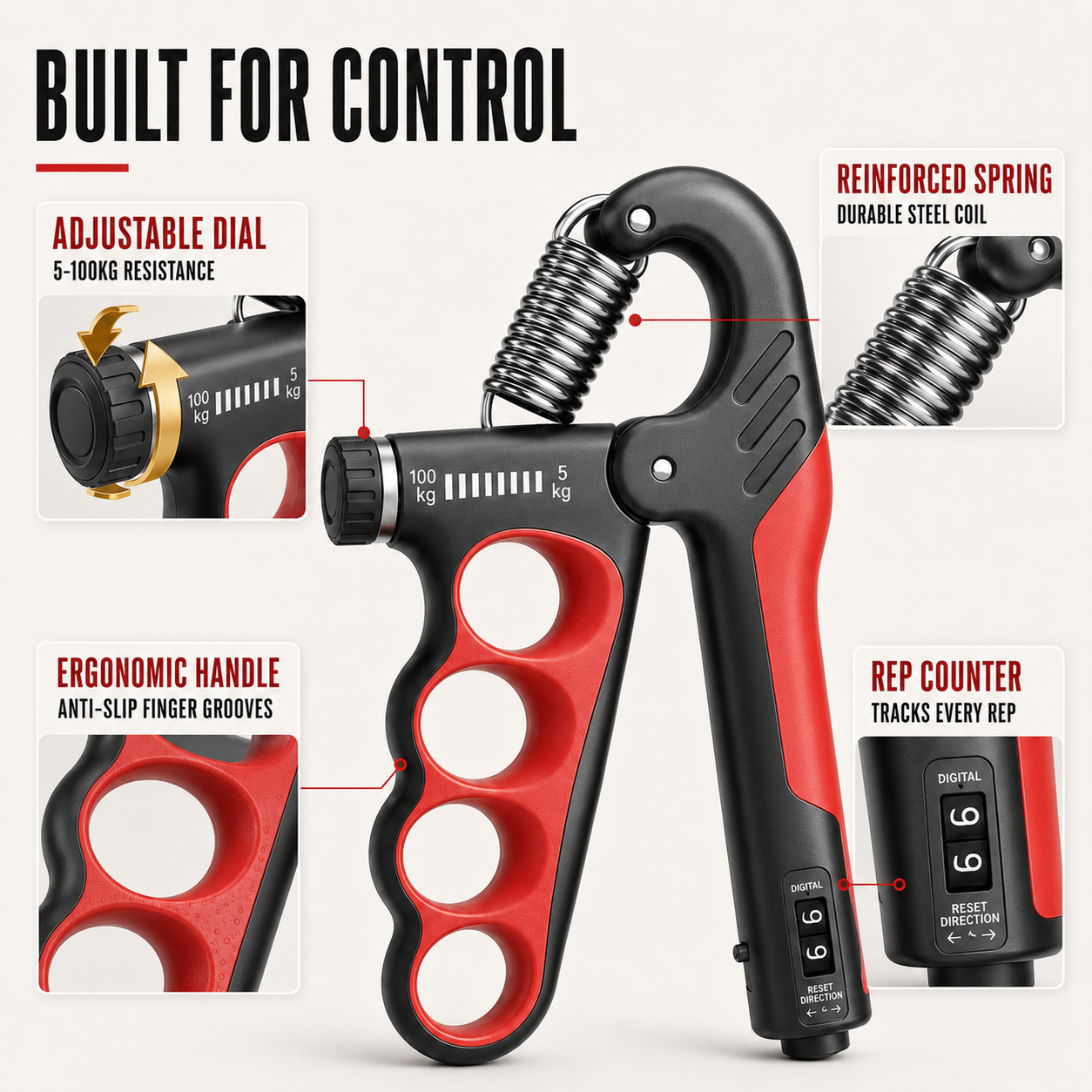 Nordspur | Grippora Adjustable Metal Hand Gripper