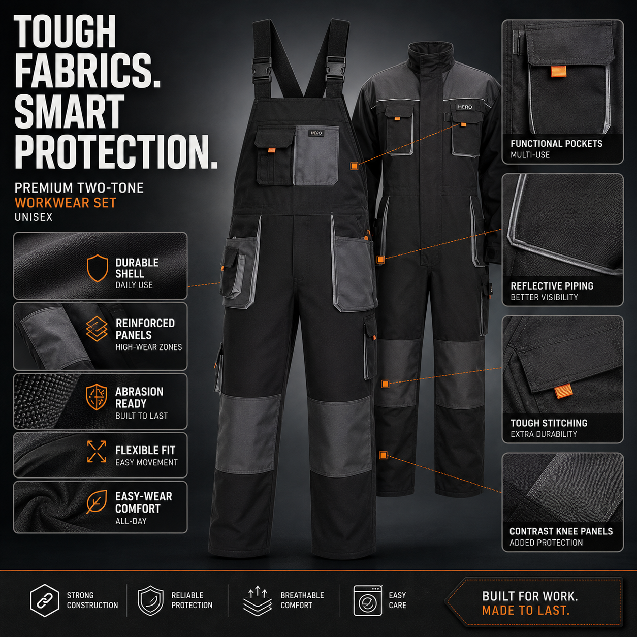 Nordspur | Gruvtek Multi-Pocket Bib Overall Workwear Suit