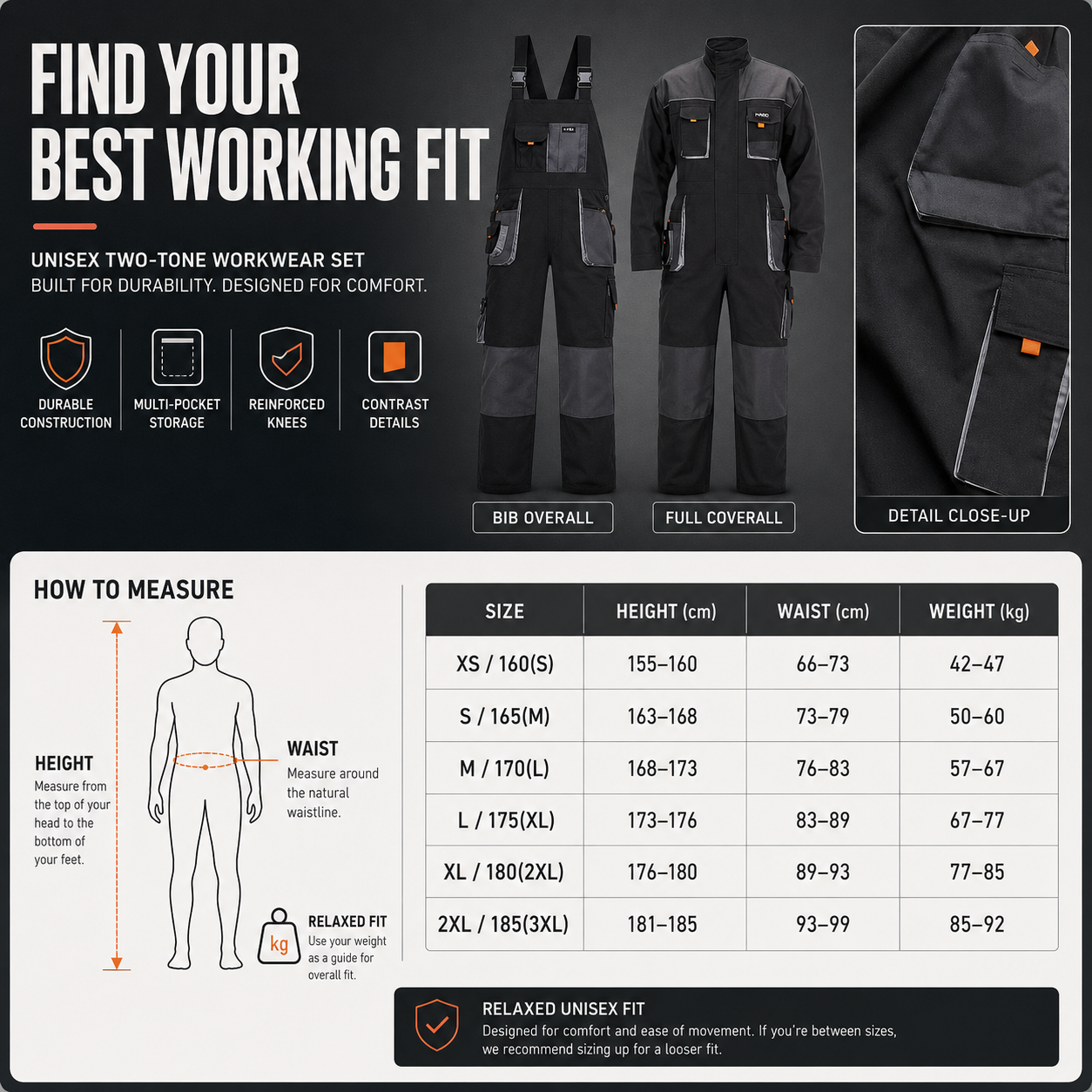 Nordspur | Gruvtek Multi-Pocket Bib Overall Workwear Suit