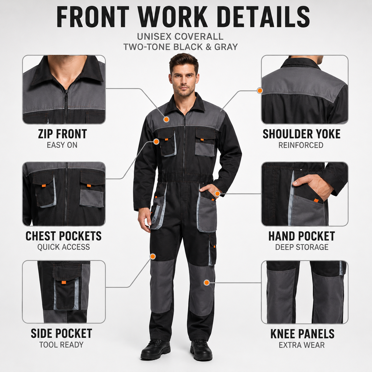 Nordspur | Gruvtek Multi-Pocket Bib Overall Workwear Suit