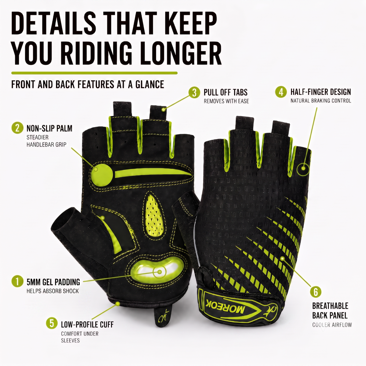 Nordspur | Half Finger Gel Padded Gloves