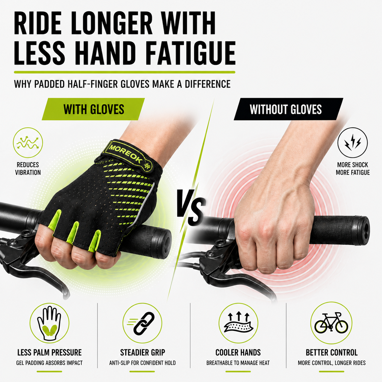 Nordspur | Half Finger Gel Padded Gloves
