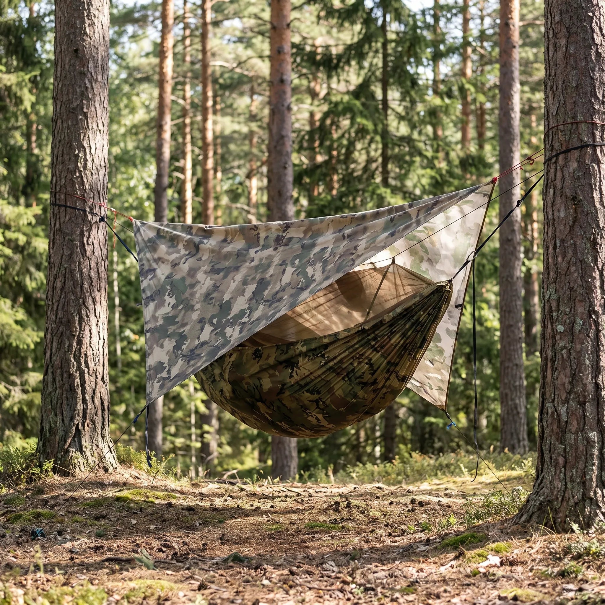 Nordspur | Hammora Double Outdoor Camping Setup With Suspended Hammock