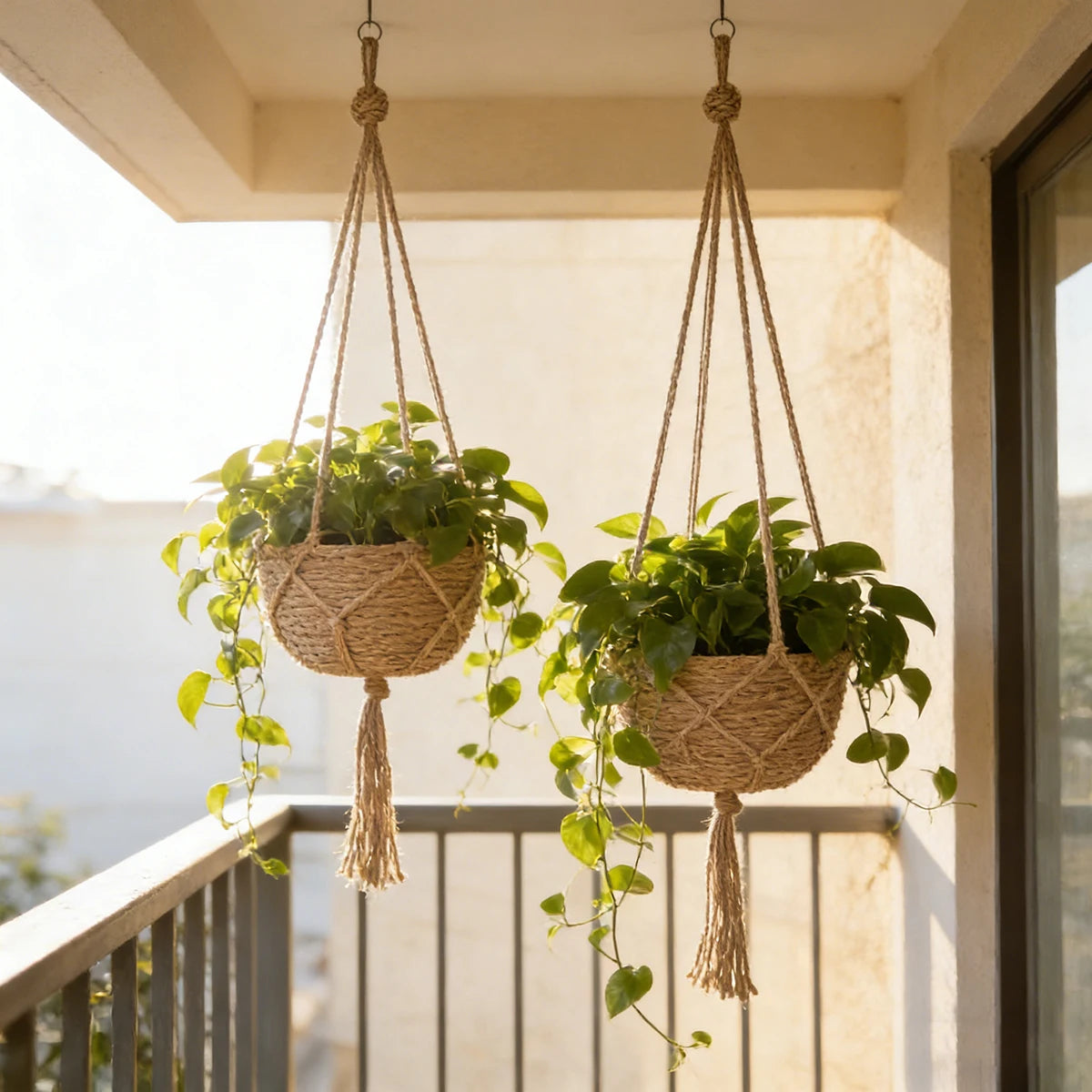 Nordspur | Hangvine Woven Rope Hanging Plant Basket