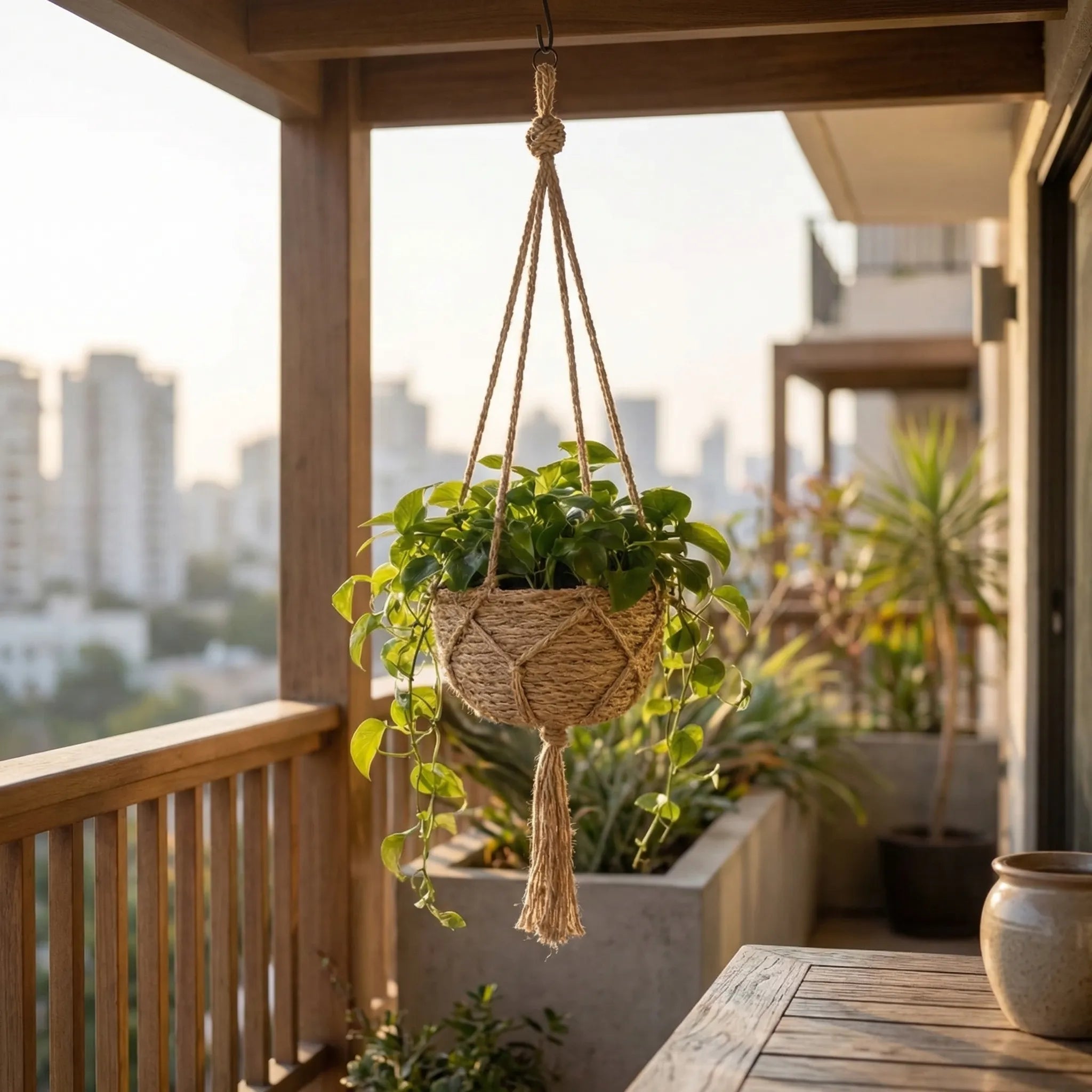 Nordspur | Hangvine Woven Rope Hanging Plant Basket