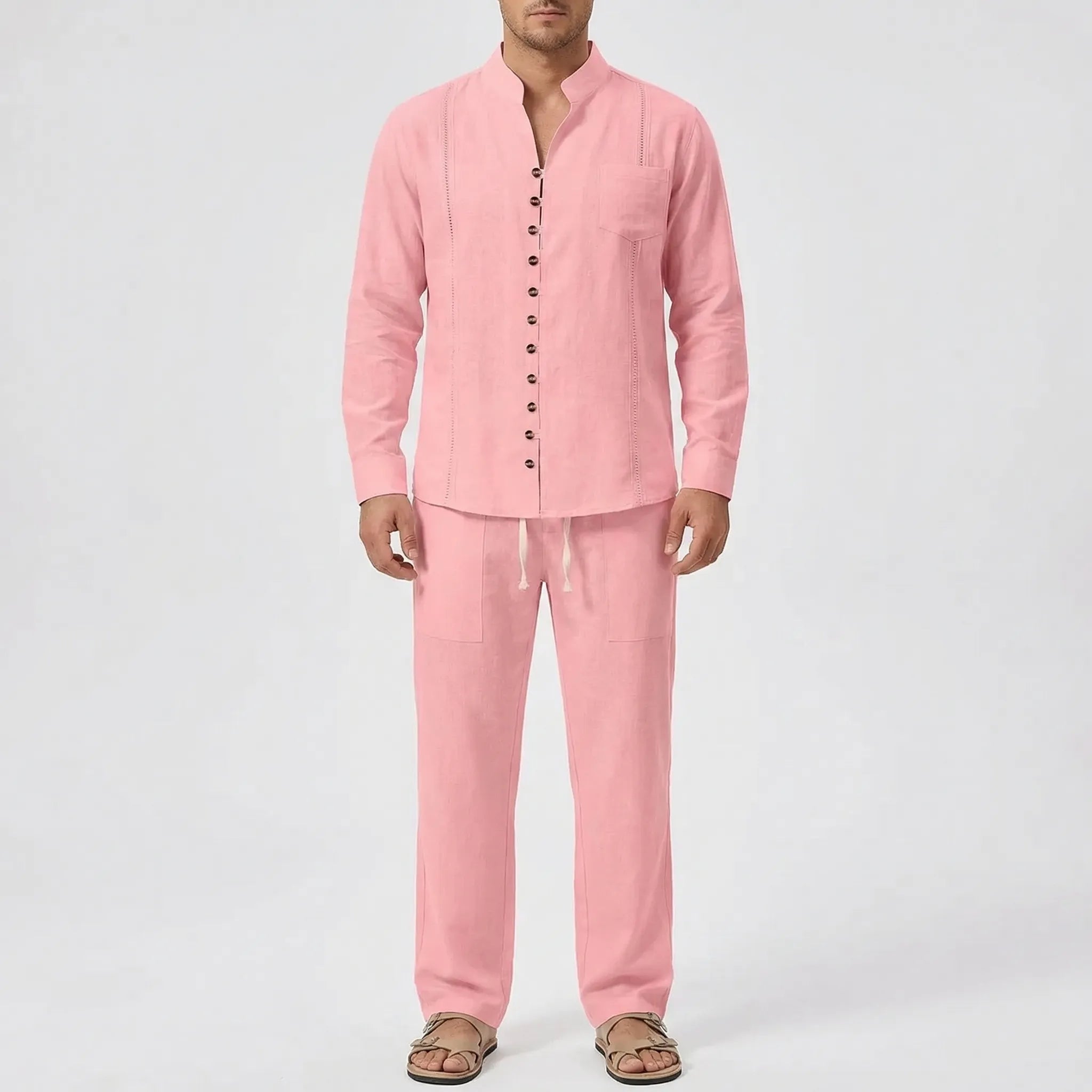 Nordspur | Havanero Cuban-Collar Matching Shirt And Trouser Set