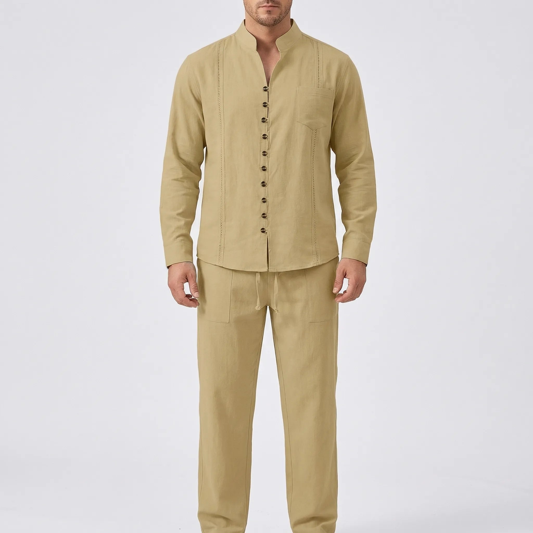 Nordspur | Havanero Cuban-Collar Matching Shirt And Trouser Set