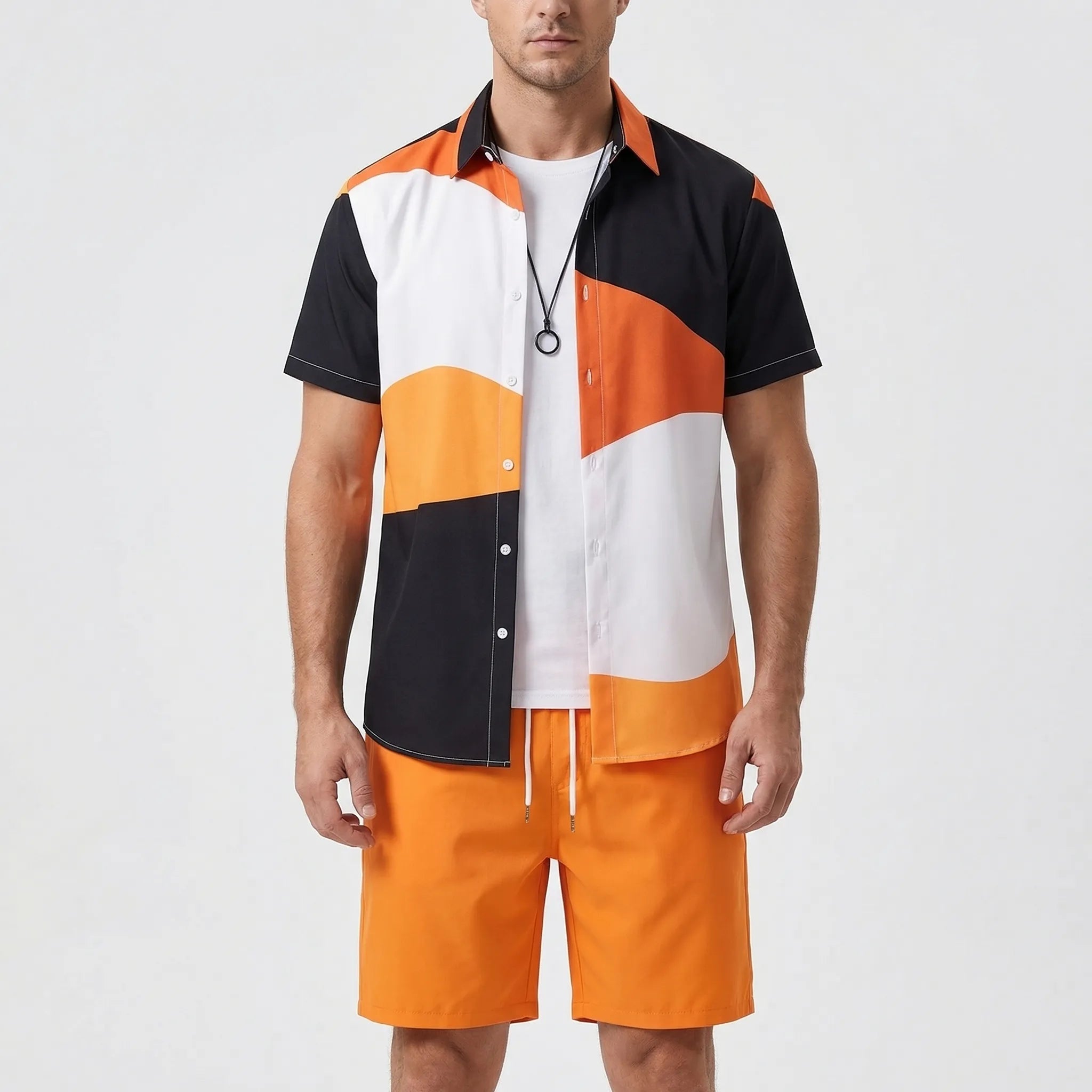 Nordspur | Havano Printed Short Sleeve Shirt And Shorts Set