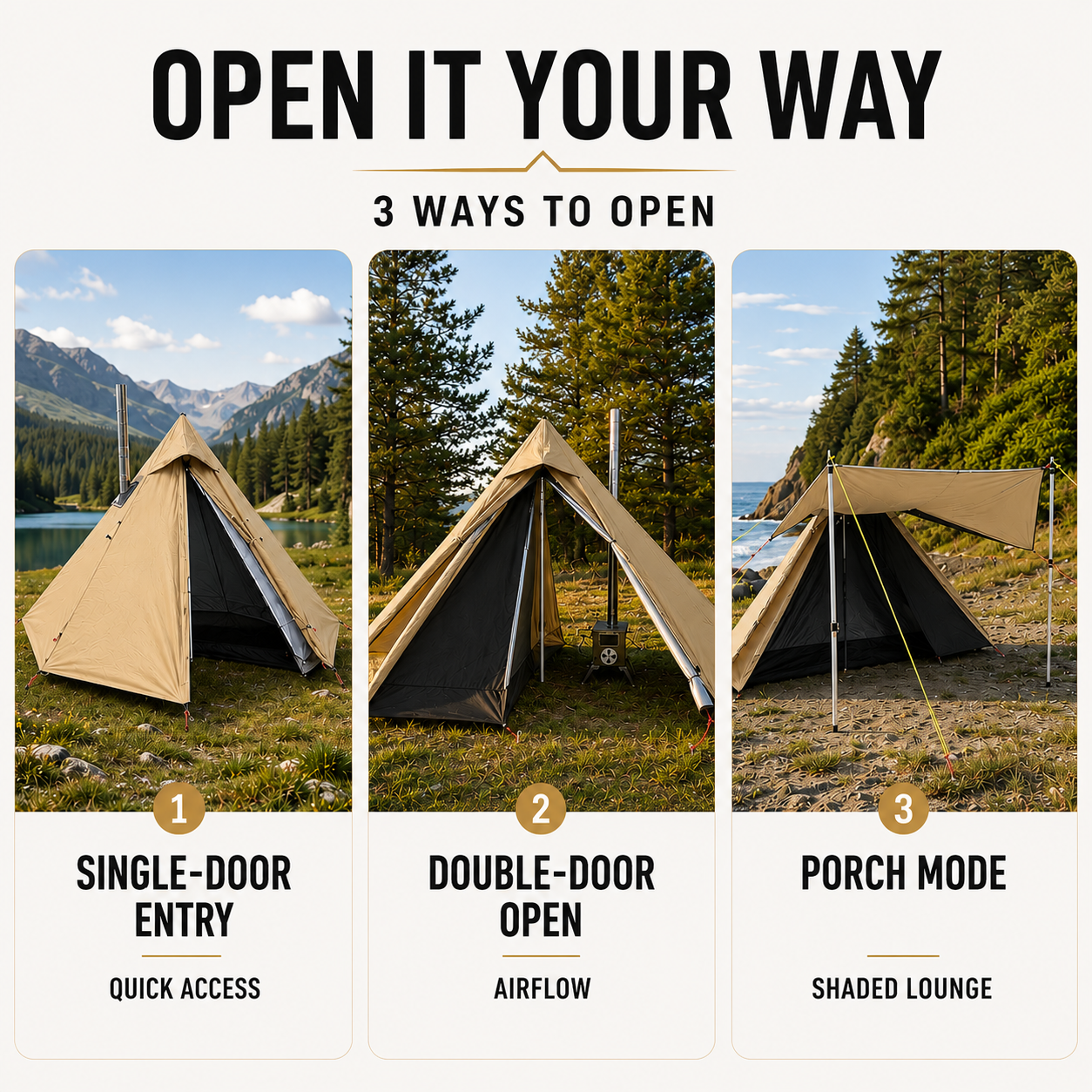 Nordspur | HearthPeak Single Person Pyramid Tent