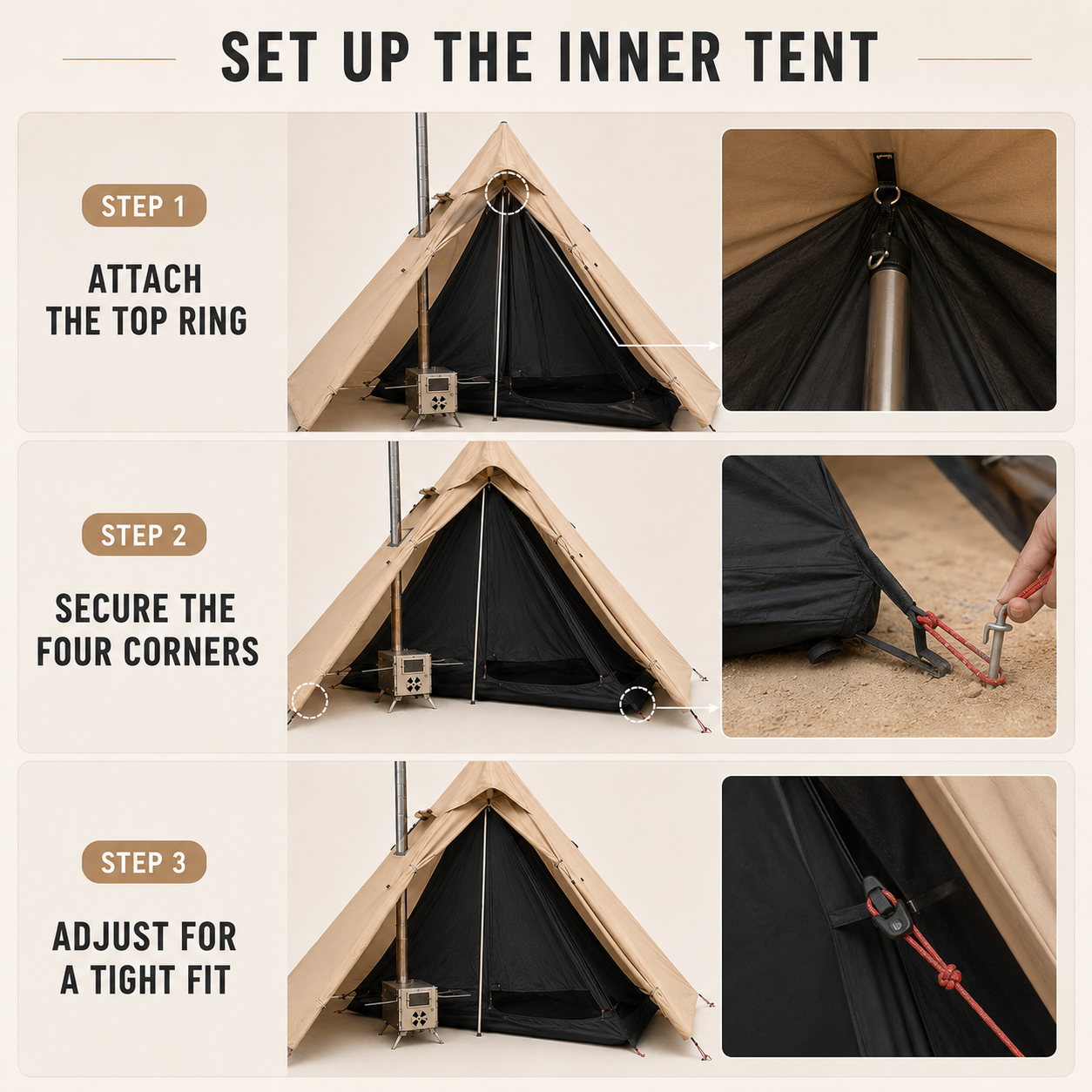 Nordspur | HearthPeak Single Person Pyramid Tent