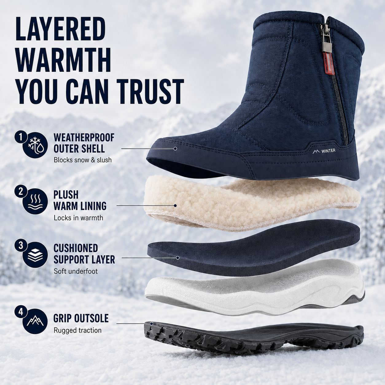 Nordspur | Insulated Waterproof Winter Boots