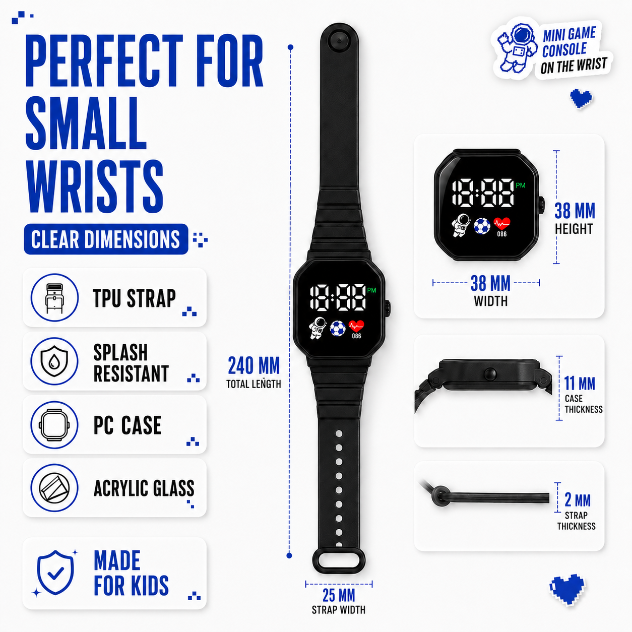 Nordspur | Kids LED Digital Watch – Waterproof – Spaceman Design