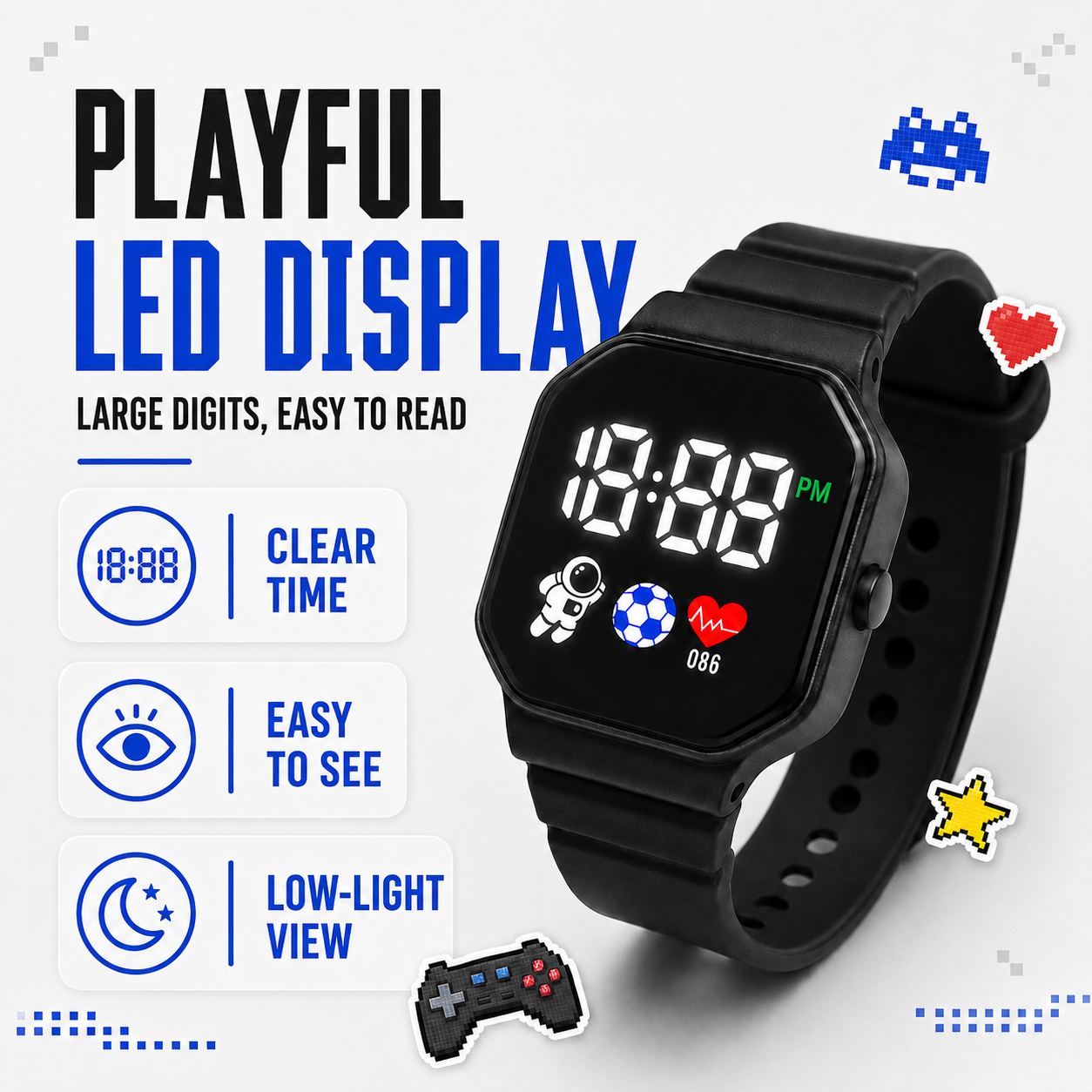 Nordspur | Kids LED Digital Watch – Waterproof – Spaceman Design