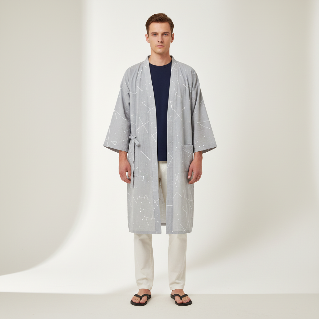 Nordspur | Kimonix Loose Hooded Robe With V Neck