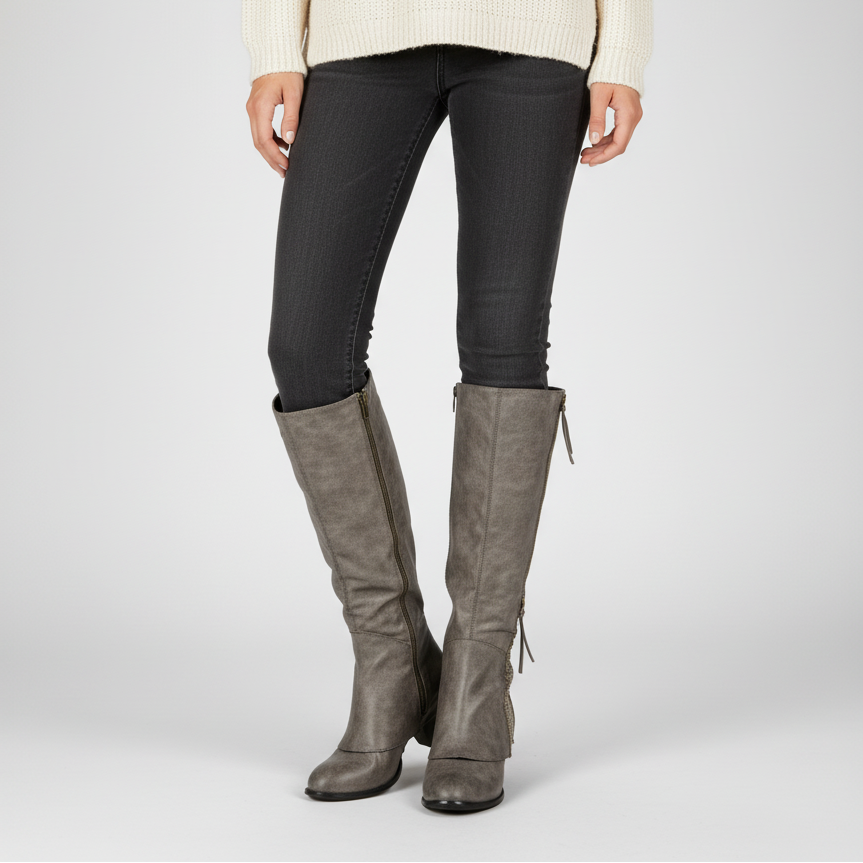 Nordspur | Knee High Folded Shaft Boots