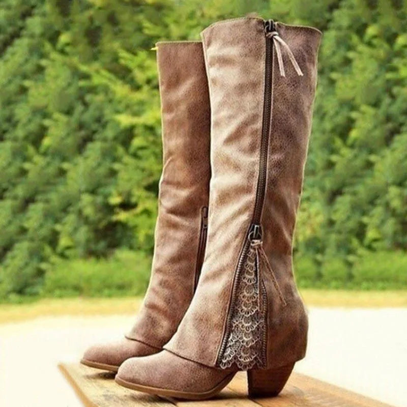 Nordspur | Knee High Folded Shaft Boots