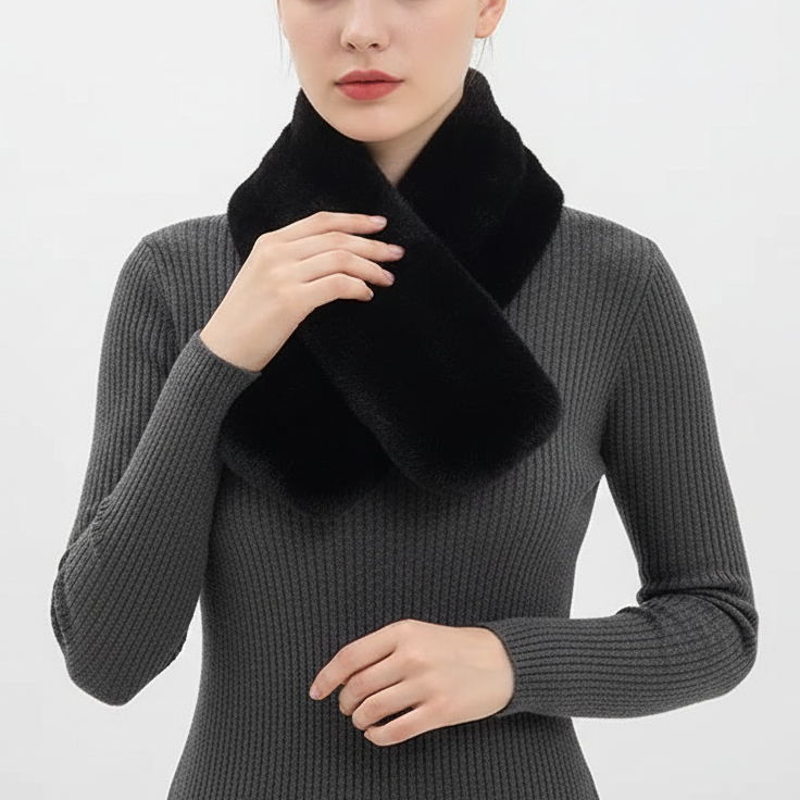 Nordspur | Knit Faux Rabbit Fur Scarf