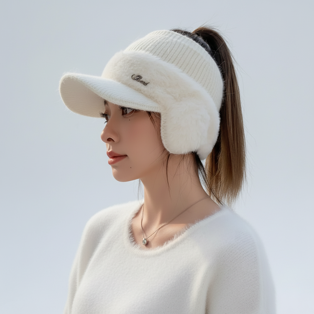 Nordspur | Knit Visor Cap With Earflaps