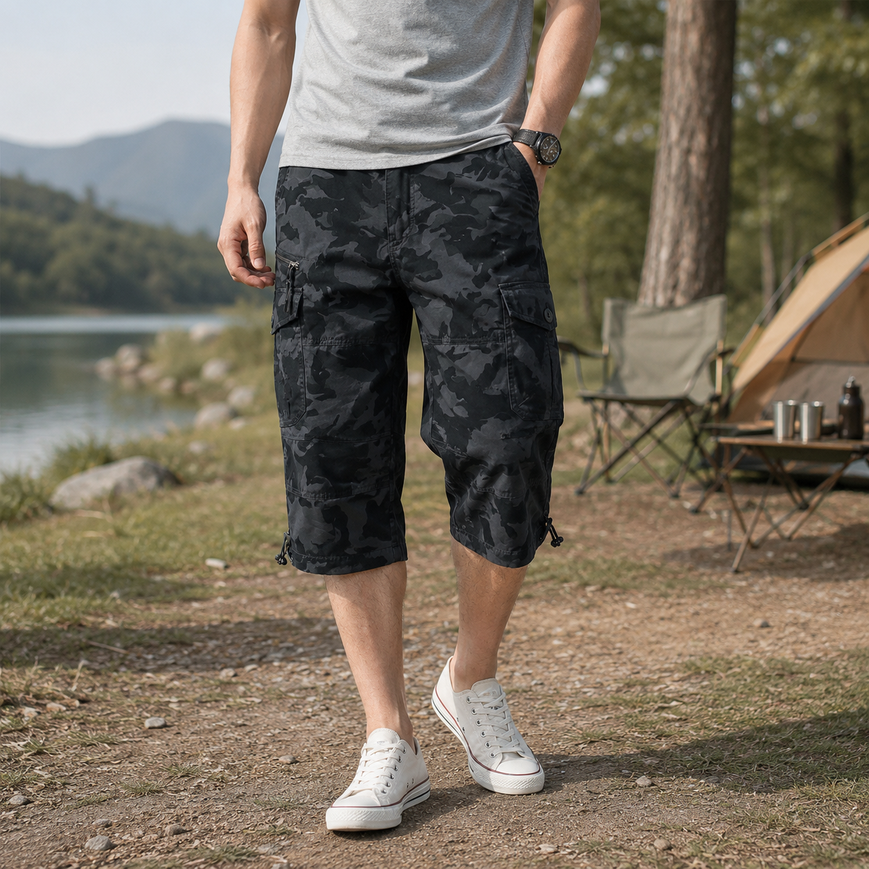 Nordspur | Kortivar Long Length Cargo Shorts