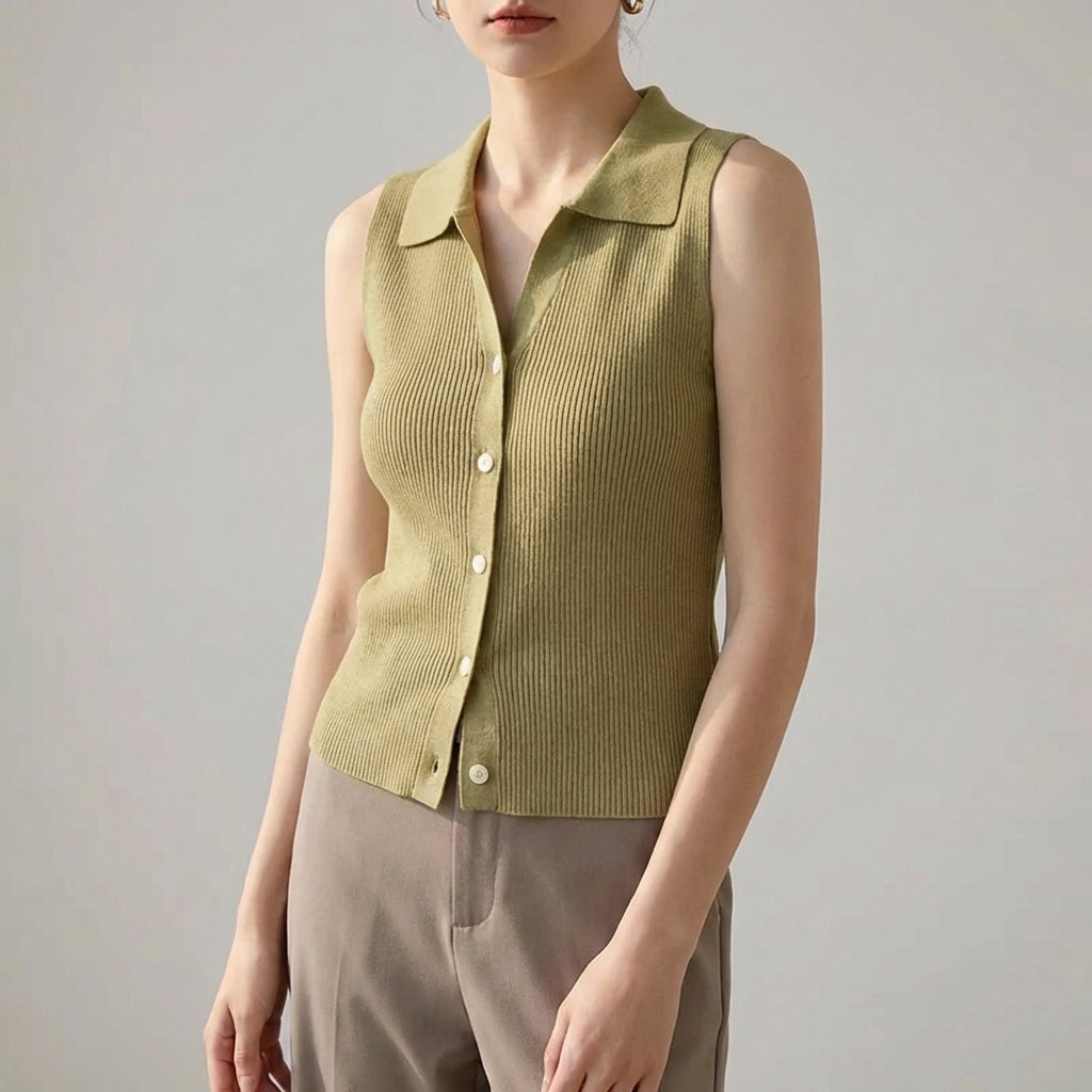 Nordspur | Korvelle Sleeveless Buttoned Knit Vest