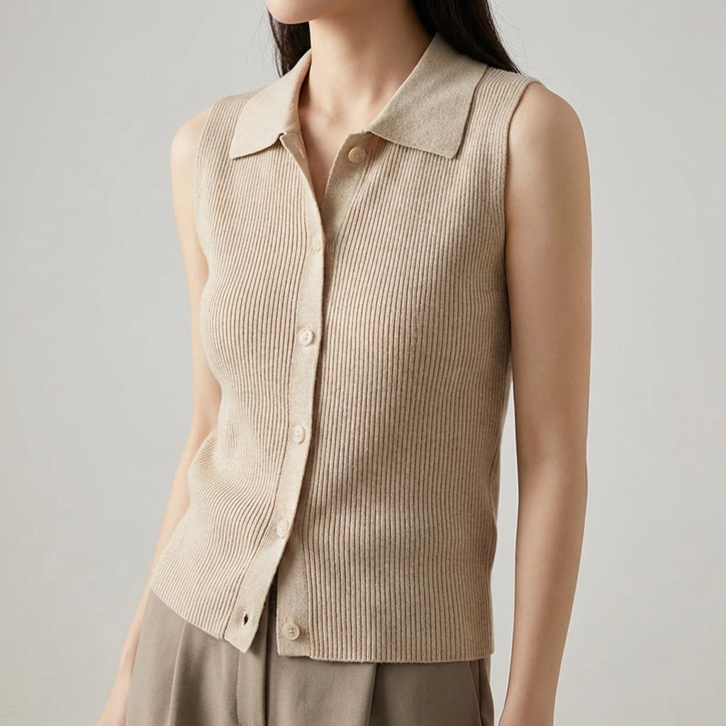 Nordspur | Korvelle Sleeveless Buttoned Knit Vest