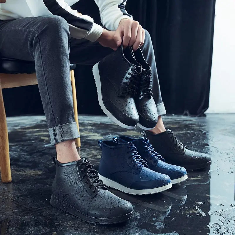 Nordspur | Lace Up Ankle Rain Boots