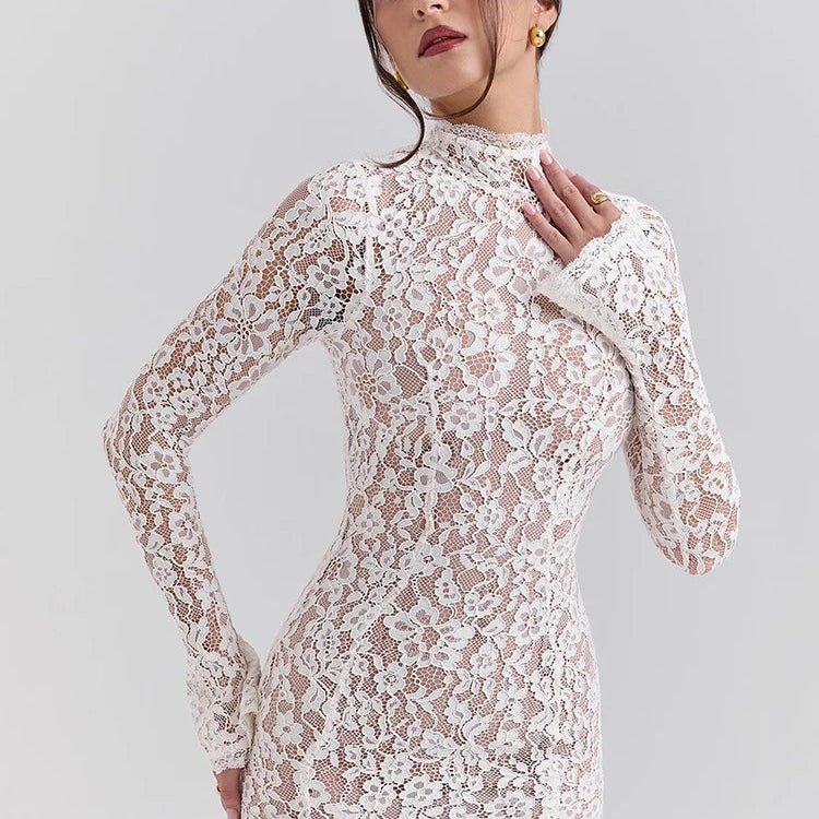 Nordspur | Lacevelle Long Sleeve Bodycon Midi Dress
