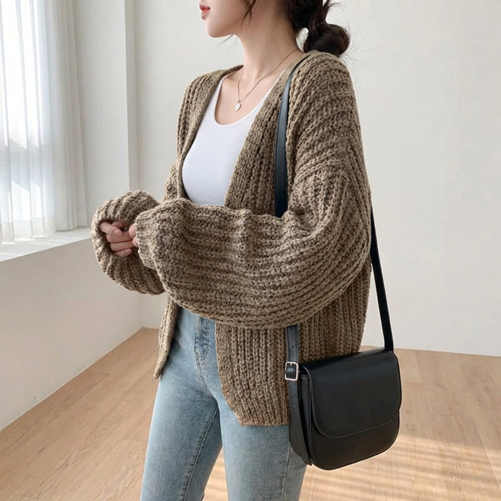 Nordspur | Lantriva Oversized Lantern Sleeve Cardigan
