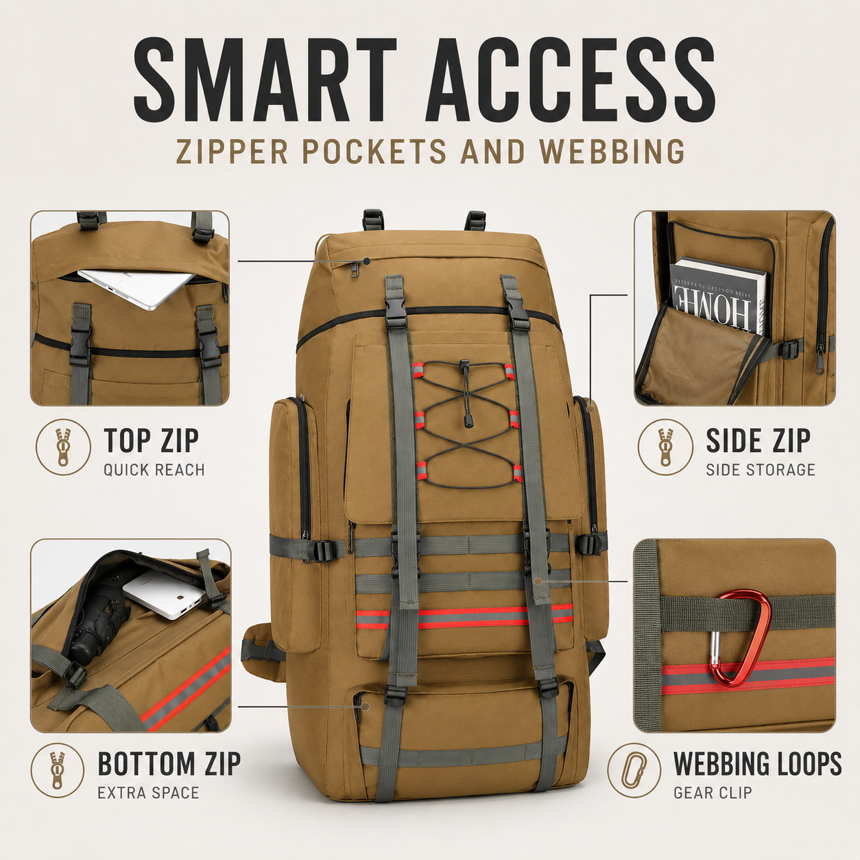 Nordspur | Large Capacity Hiking Backpack