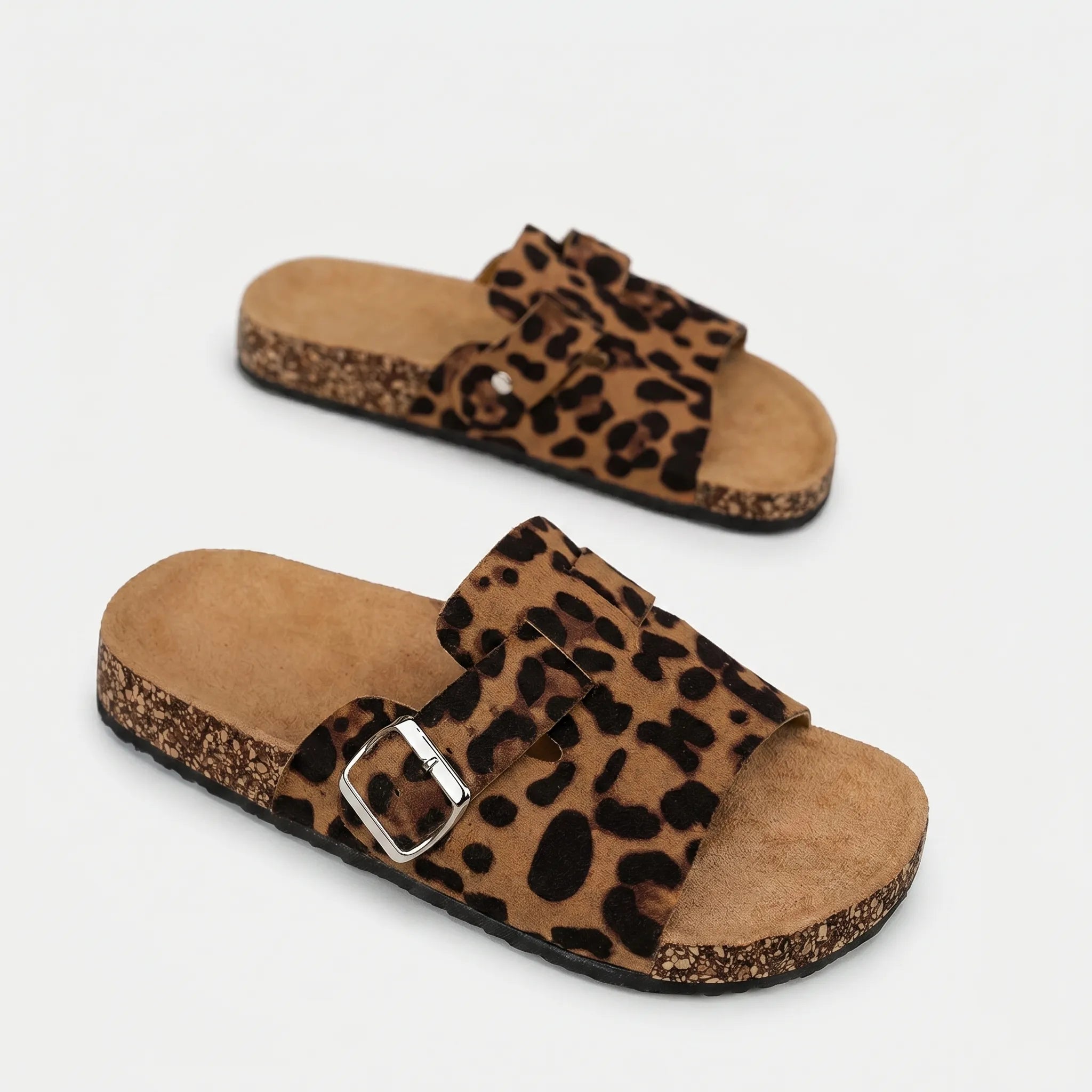 Nordspur | Leopara Animal Print Slide Sandals