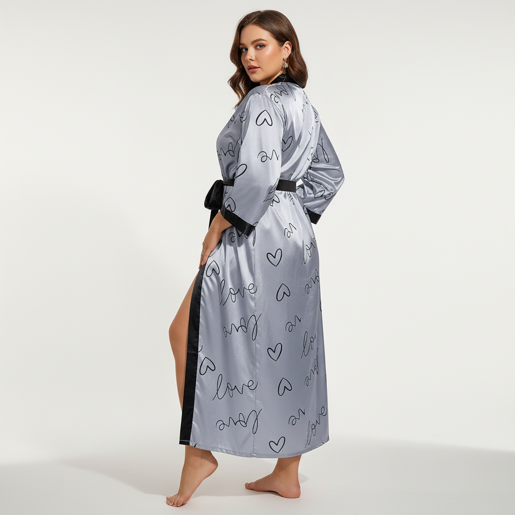 Nordspur | Leovella Plus Size Long Kimono Robe