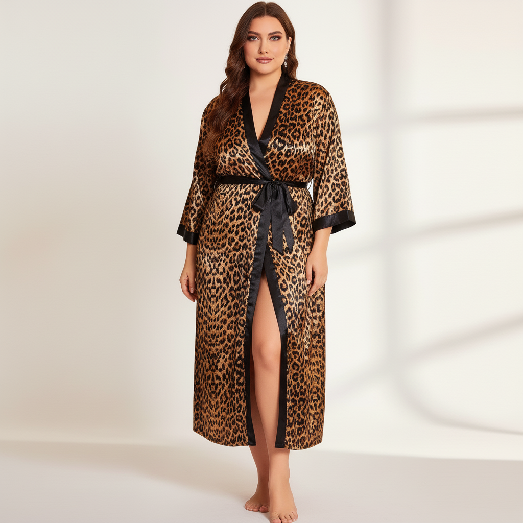 Nordspur | Leovella Plus Size Long Kimono Robe