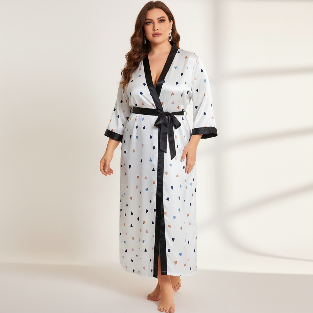 Nordspur | Leovella Plus Size Long Kimono Robe