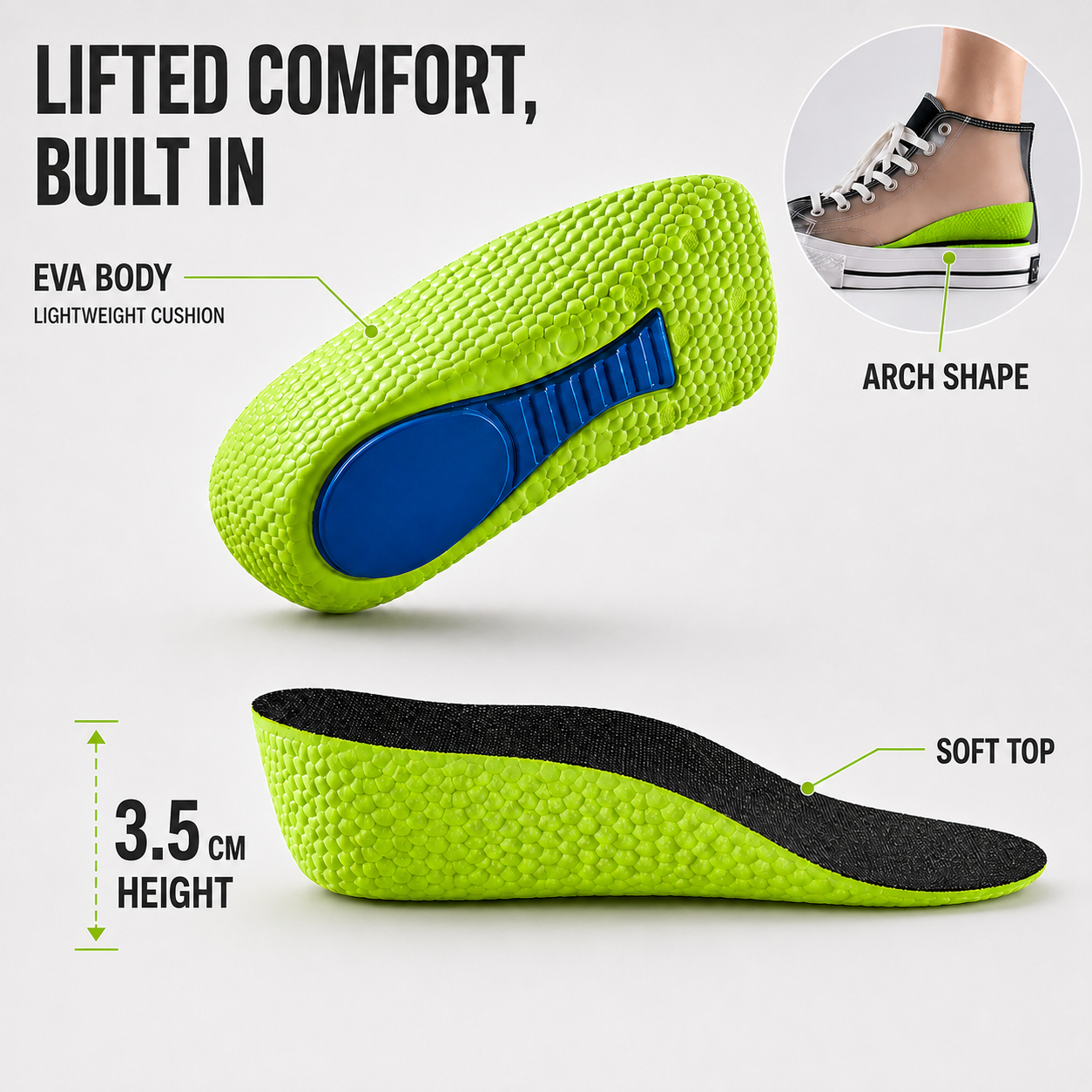 Nordspur | Liftiva Cushioned Height Increasing Insole