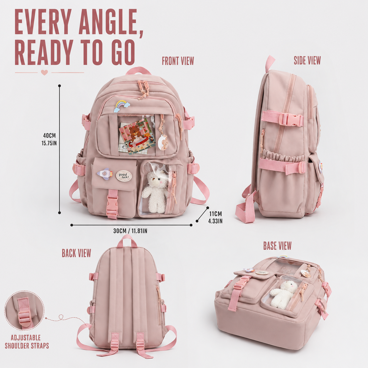 Nordspur | Lilacory Preppy Style Student Backpack
