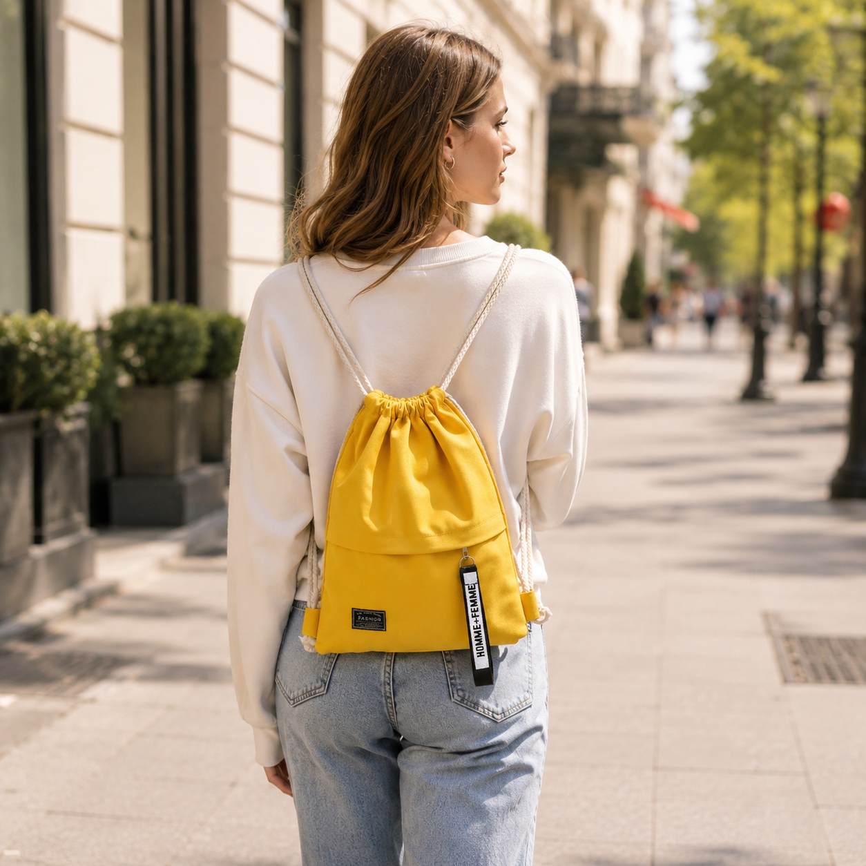Nordspur | Linenovo Soft Linen Drawstring Backpack