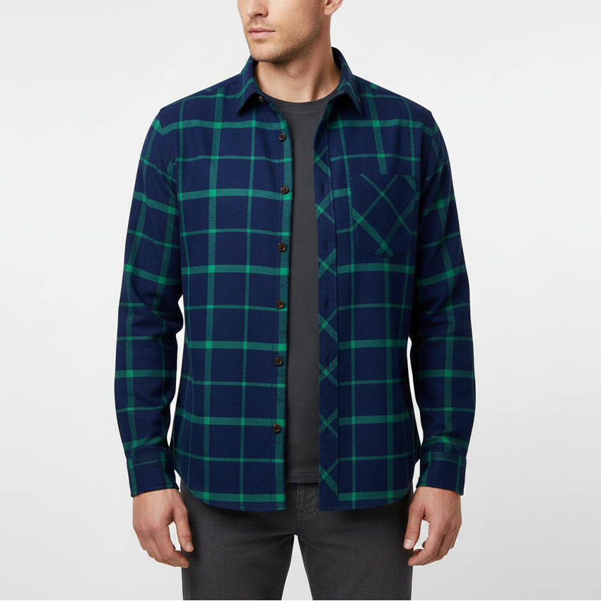 Nordspur | Long Sleeve Cotton Blend Shirt